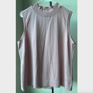 Pendleton Light Pink Mock Turtleneck Sleeveless Knit - Size XL